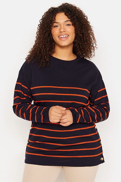 Trendyol Curve Große Größen in Pullover  - Dunkelblau - Relaxed Fit