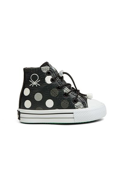 Benetton ®| Bn-30808- 3394 Black White - Children's Sports Shoes