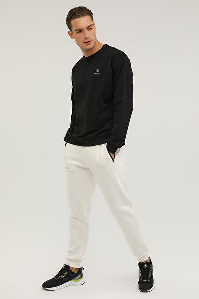 lumberjack M-sn75 Basıc C Neck Sweat Siyah Erkek Sweatshirt