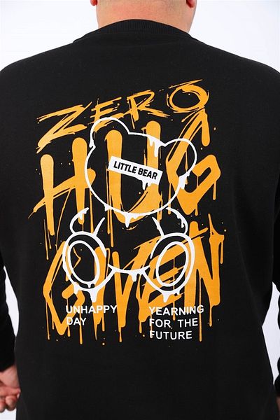 MocGrande Ανδρικό μεγάλο μέγεθος Sweat Zero 22732 Μαύρο