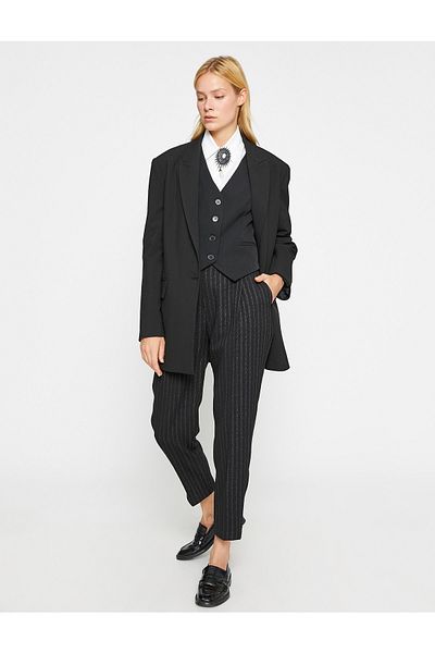 Koton Pleated Carrot Trousers