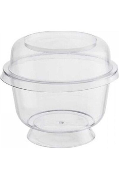 14Süs Ayaklı Tatlı Ve Sunum Kasesi Kapak 200 Ml Ps - Paket ( 25 Ad )