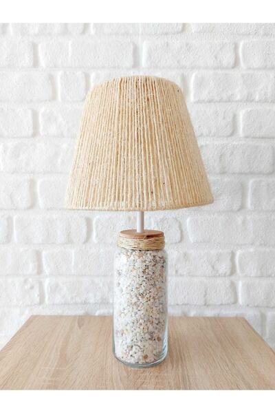 RETRO NOW Dolomid Doğal Taş Cam Ayaklı Abajur