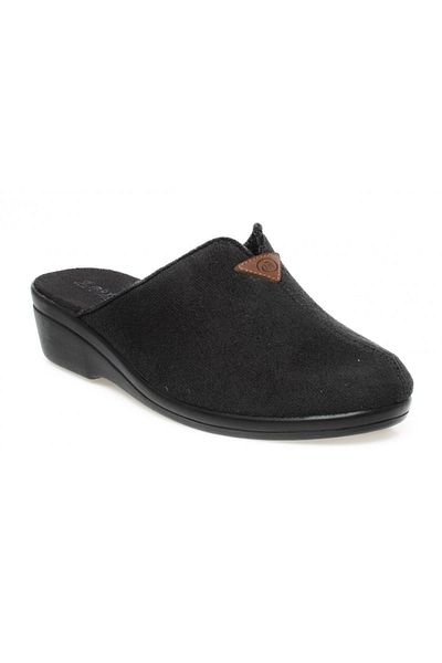 Muya 33920 Jessie Closed Front House Slippers Black Women's Slippers