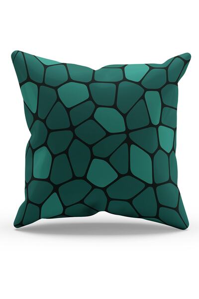 Moud's Двустранно принтирана калъфка за възглавница от велур с шарка на зелен...