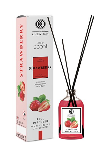 Reed Diffuser Bambu Çubuklu Oda Kokusu 115 Ml Çilek