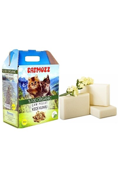 CatMozz Pacific Doğal Organik Çam Peleti Kedi Kumu Sabun Kokulu 10 Lt Orijina...