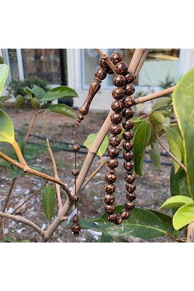 dergah tesbih Cinnamon Rosary - Globe Cutting and Special Workmanship