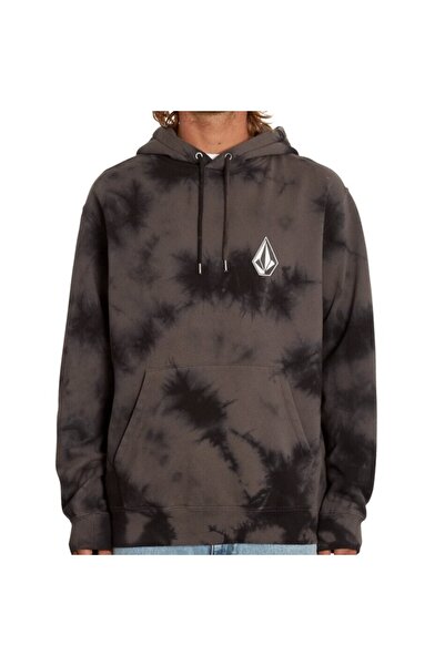 Volcom Kapüşon Yaka Siyah Erkek Sweatshırt Iconic Stone Plus Po Blk Swe