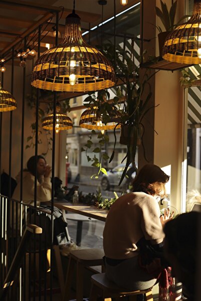 rattam Rattan Avize Bambu Sarkıt: Chelly - Çam Kabuğu Rengi: 40cm