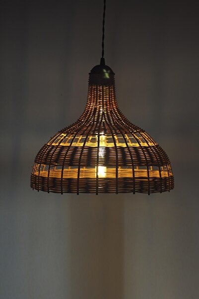 rattam Rattan Avize Bambu Sarkıt: Chelly - Çam Kabuğu Rengi: 40cm