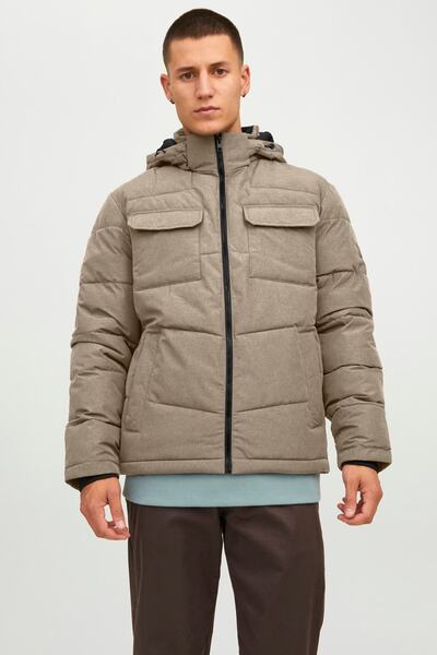 Jack & Jones Ανδρικό μπουφάν Jjbrady με κουκούλα 63412212233 Μπεζ