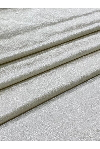 Enesar Home Parlak Kadife Krem Kumaş Döşemelik Kumaş (likrasız & Astarlı)