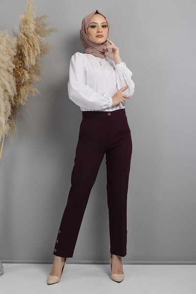Modamihram Fabric Trousers Purple 10630