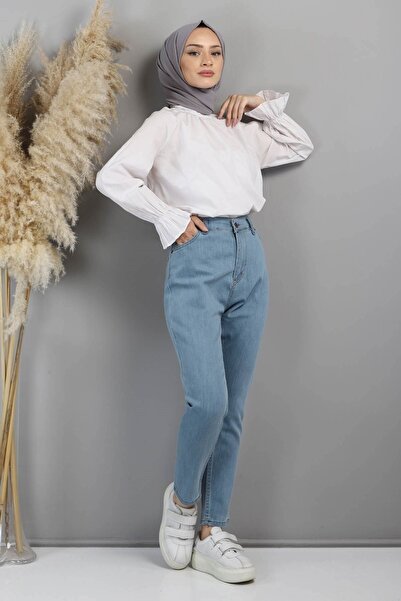 Modamihram Oversize Jeans Pants Light Denim 6032