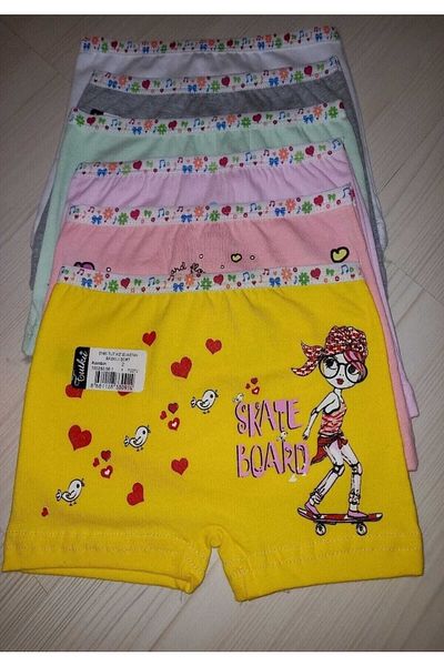 Tutku 0181 Girl Patterned Boxer 12pcs