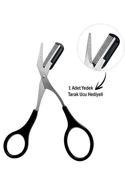 AVEMOR Taraklı Kaş Makası Yedek Tarak Hediye