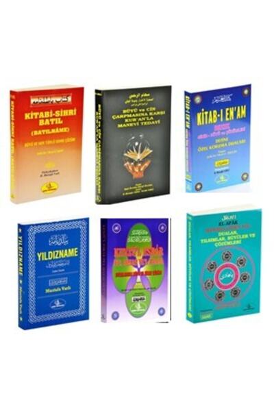 BİLGİ KİTABEVİ Özel 6 Lı Dua-havas-sihir-tılsım-yıldızname-muska-cifir Seti G...