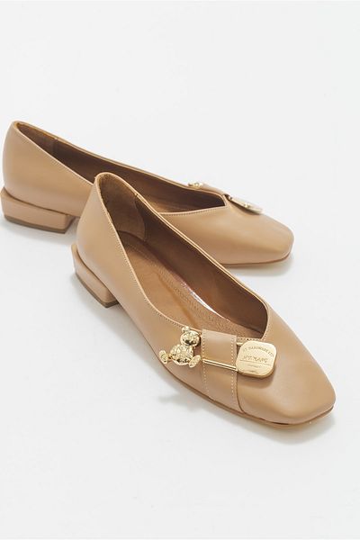 LuviShoes حذاء باليرينا نسائي بإبزيم أوبال بيج