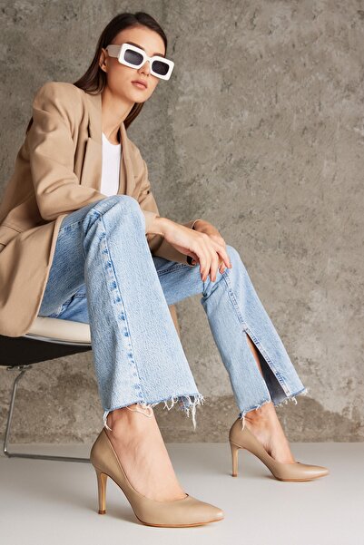 Ziya , Kadın Hakiki Deri Topuklu Ayakkabı 1431030z4292 Bej