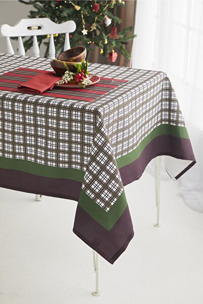 AYSHOME Ays Home Зелена картата скатертина для різдвяного столу