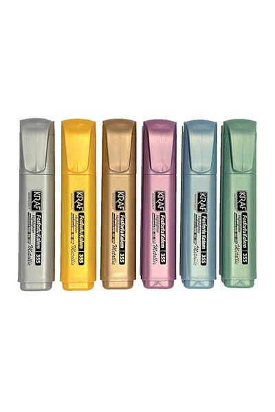 Tahtakale Hobi Kraf Metallic Highlighter 6 Color Set