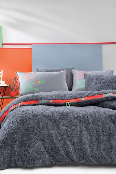 Yataş Coverme Music Single Blanket Duvet Cover Set - Indigo