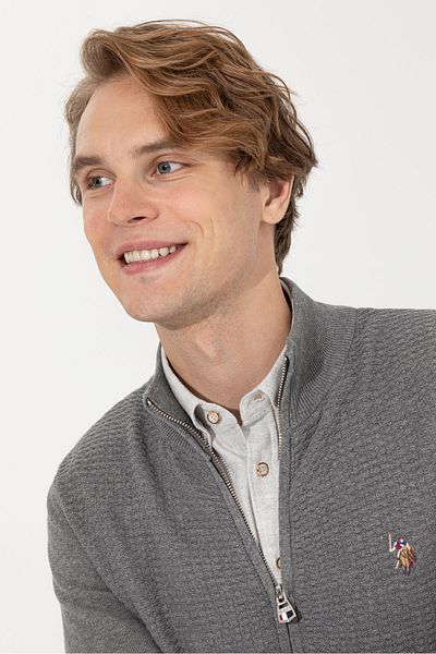 U.S. Polo Assn. Gray Men's Cardigan