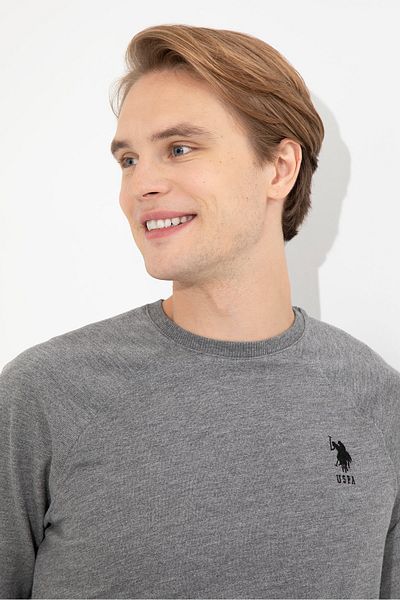 U.S. Polo Assn. Ανδρικό φούτερ σε γκρι χρώμα