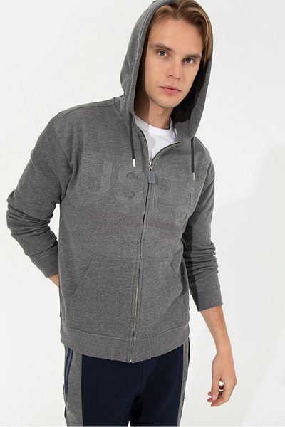 U.S. Polo Assn. Γκρι ανδρική ζακέτα