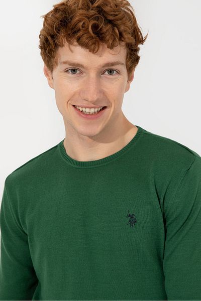U.S. Polo Assn. Pulover verde pentru bărbați