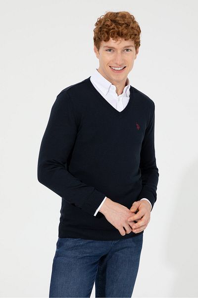 U.S. Polo Assn. Мъжки тъмносин пуловер
