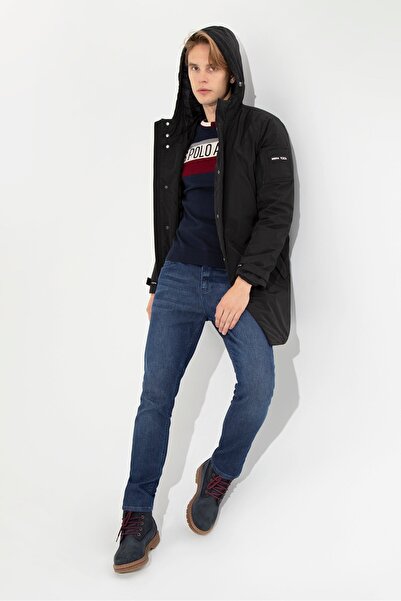 U.S. Polo Assn. Siyah Erkek Mont