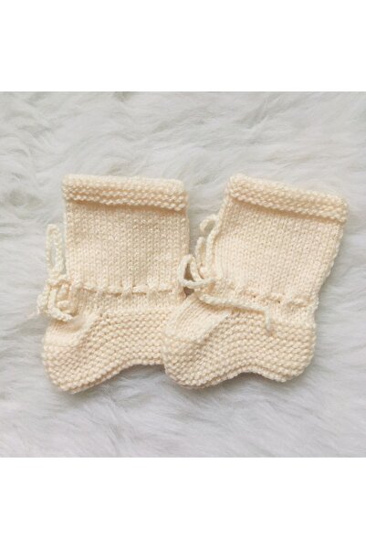 Merve ÖZTÜRK Organik Bebek Patik El Örgüsü Yenidoğan Patik