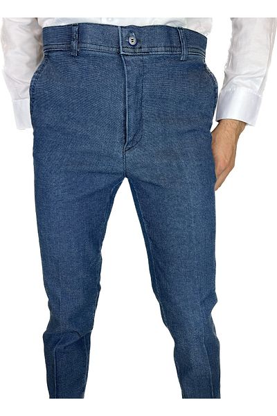 APT PRESTIGE Men's Classic Blue Side Pocket Jeans