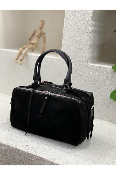 Jacquline Zd191-4 Cylinder Genuine Leather Handbag Women