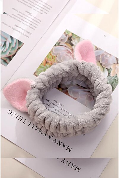 H&E DESIGN Peluş Kulaklı Makyaj Ve Banyo Bandı