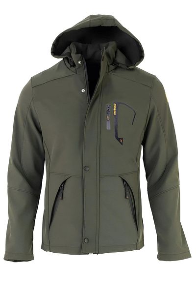 He Brand Ανδρικό παλτό χακί Softshell με γούνα στο εσωτερικό και αντιανεμικό αθλητικό παλτό νέας σεζόν