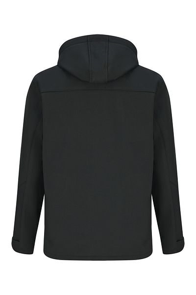 He Brand Ανδρικό μαύρο παλτό Softshell με γούνα στο εσωτερικό και αντιανεμικό αθλητικό παλτό νέας σεζόν