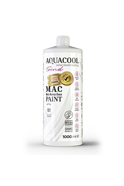 AQUA COOL Hobi Boyası Su Bazlı Akrilik 101 - Beyaz 1000 ml