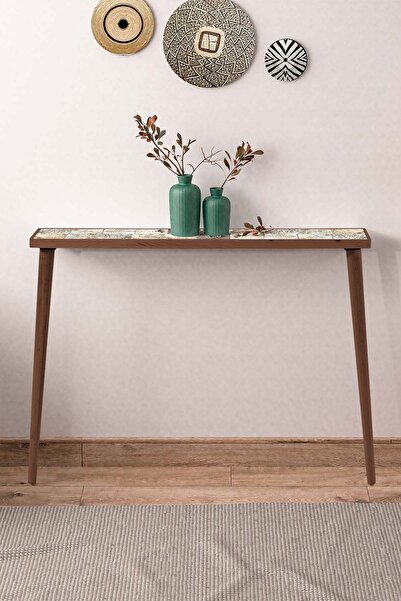 Resmo Bavyera 22x102cm Dresuar Doğal Ağaç Çift Sıra Traverten Taşlı Antre Hol Koridor