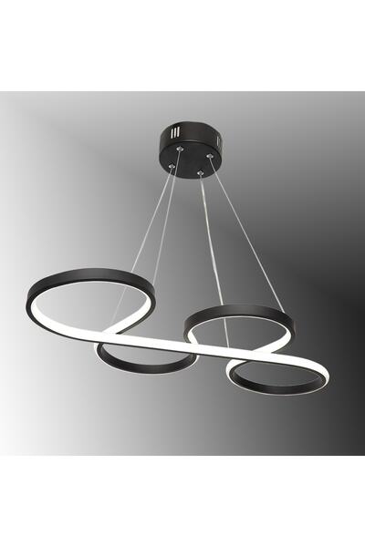 TT AYDINLATMA Tt025-sy Yılan Modeli Mat Siyah ( Beyaz Işık ) Led Avize