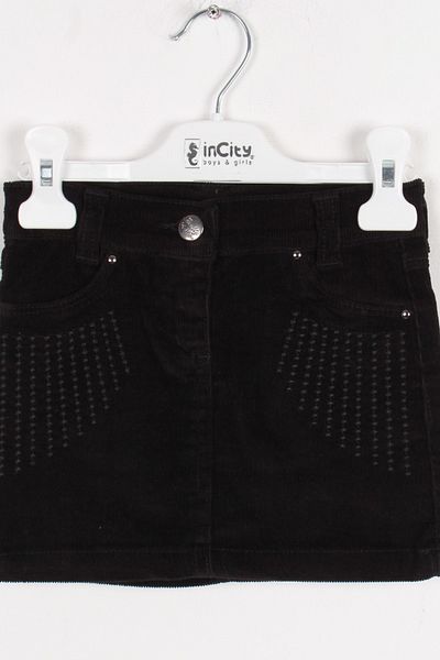 incity Fusta de catifea neagra pentru fete