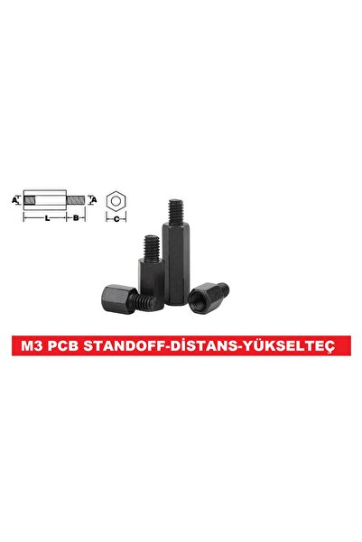 CEKSAN Pcb Yükselteç M3x10mm Standoff-distans 48 Adet