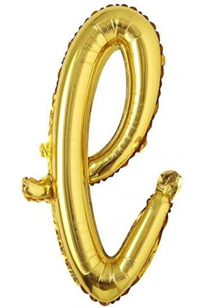 kidspartim L Letter Gold Handwritten Foil Balloon 18 Inc 45 cm