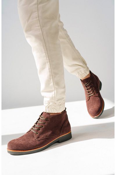 Freemax Men's Orthopedic Insole Papi Bound Winter Men's Boots Suede Brown