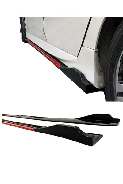 Sare Tuning Hyundai Accent Admire 1999-2005 Flaplı Kırmızı Şeritli Yan Marşpi...