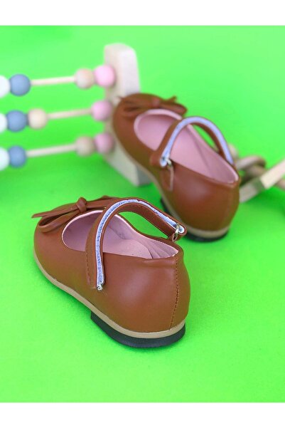 Surpie Shoes Thin Bow Detailed Girls' Ballerinas, Red, White, Black Ballerinas