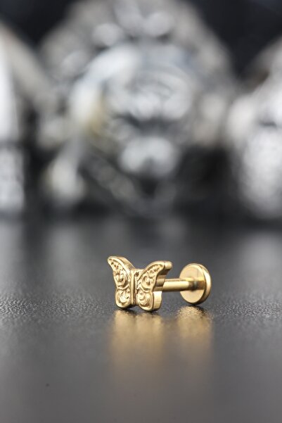 Valhalla 316l Cerrahi Çekil Kıkırdak Tragus Helix Conch Kelebek Piercing