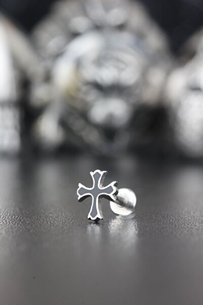 Valhalla 316l Cerrahi Çekil Kıkırdak Tragus Helix Conch Haç Piercing